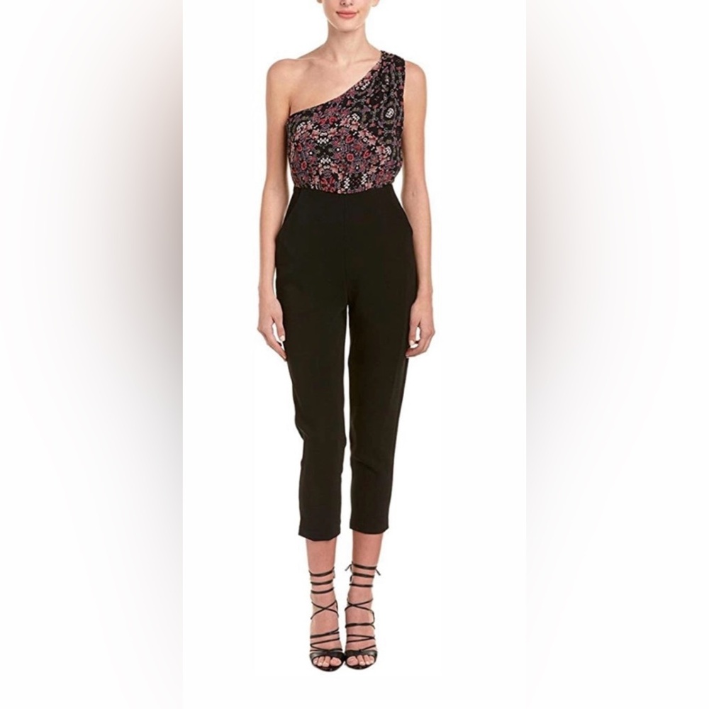 BCBGeneration One Shoulder High Waisted Jumpsuit